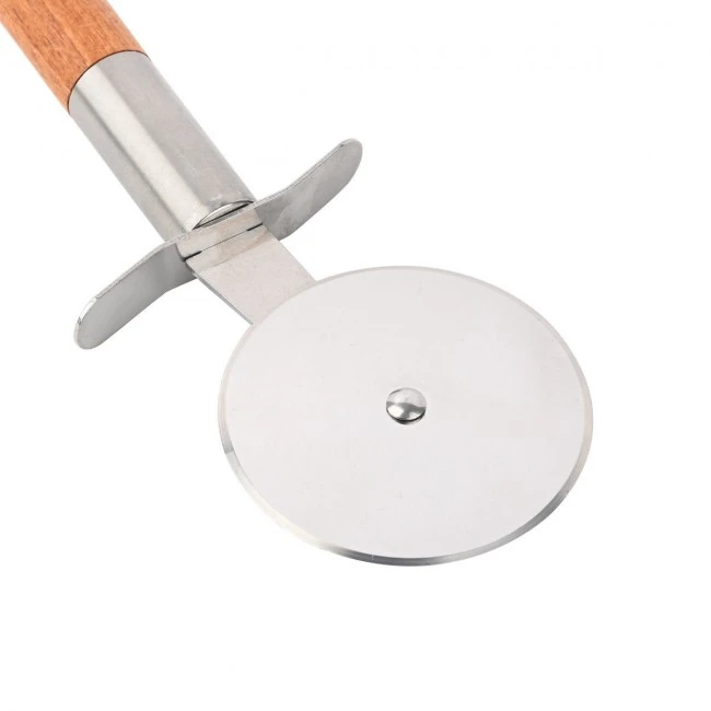 PIZZA CUTTER WHEEL ALLURE STAINLESS STEEL WITH WOODEN HANDLE