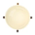 SALAD BOWL ALLURE 28cm WITH BASE IVORY