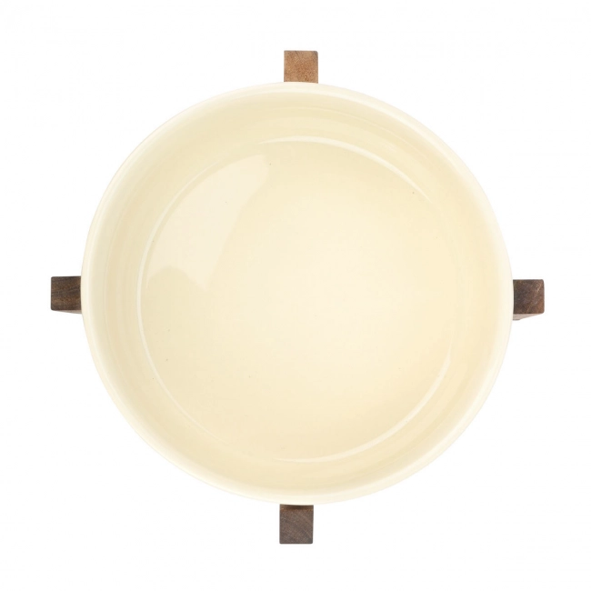 ESTIA ΣΑΛΑΤΙΕΡΑ ALLURE 28cm ΜΕ ΒΑΣΗ  IVORY