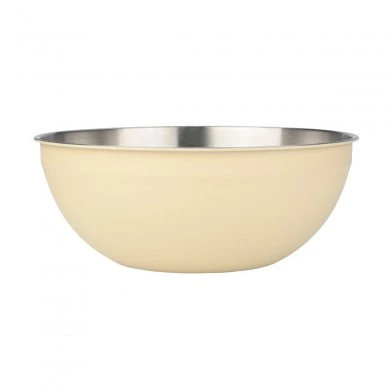 MIXING BOWL ALLURE STAINLESS STEEL 25cm IVORY