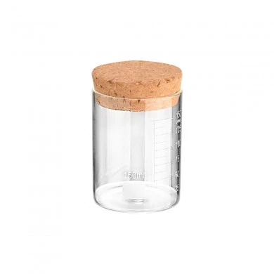 STORAGE CONTAINER GLASS 150ml WITH CORK LID