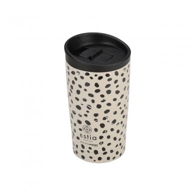 INSULATED TRAVEL MUG SAVE THE AEGEAN 350ml LEOPARD TAUPE
