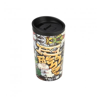 INSULATED TRAVEL MUG SAVE THE AEGEAN 350ml GRAFFITI RHYTHM