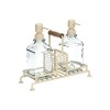 ESTIA ΔΟΧΕΙΑ ΥΓΡΟΥ ΠΙΑΤΩΝ ALLURE 2x300ml ΜΕ ΜΕΤΑΛΛΙΚΗ ΒΑΣΗ &amp; ΘΗΚΗ ΓΙΑ ΣΦΟΥΓΓΑΡΙ IVORY