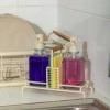 ESTIA ΔΟΧΕΙΑ ΥΓΡΟΥ ΠΙΑΤΩΝ ALLURE 2x300ml ΜΕ ΜΕΤΑΛΛΙΚΗ ΒΑΣΗ &amp; ΘΗΚΗ ΓΙΑ ΣΦΟΥΓΓΑΡΙ IVORY