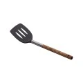 SLOTTED TURNER STONE PBT 35cm WITH WOODEN HANDLE