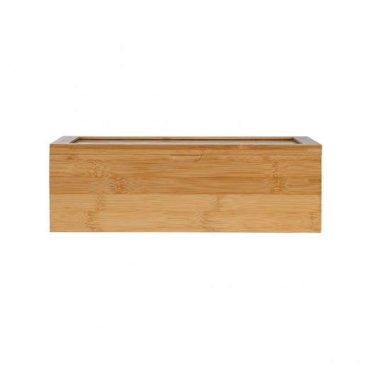 ESTIA ΚΟΥΤΙ ΑΠΟΘΗΚΕΥΣΗΣ ΒΑΜΒΟΟ 8 ΘΗΚΕΣ 31x19x9cm ΜΕ ΚΑΠΑΚΙ