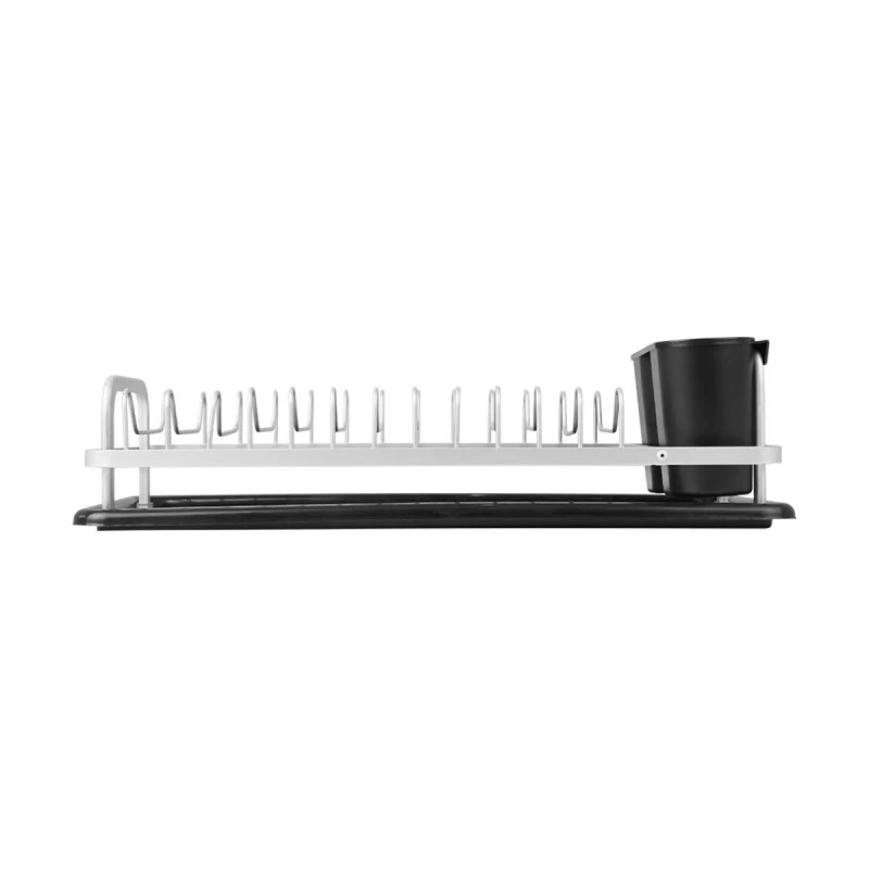 DISH RACK ALUMINUM 40x19x12cm WITH BLACK TRAY