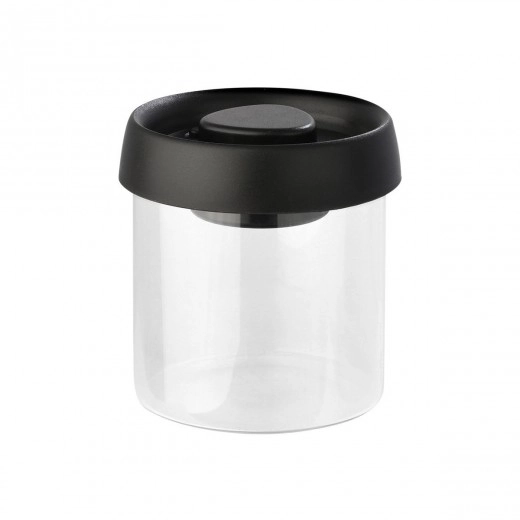 ESTIA ΔΟΧΕΙΟ ΑΠΟΘΗΚΕΥΣΗΣ ΚΕΝΟΥ ΑΕΡΟΣ ΓΥΑΛΙΝΟ 450ml ΜΕ ΚΑΠΑΚΙ ΜΑΥΡΟ