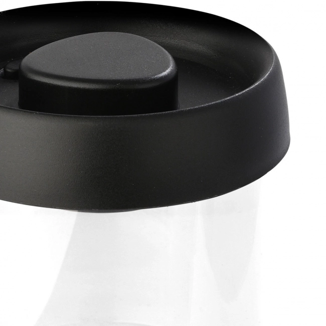 ESTIA ΔΟΧΕΙΟ ΑΠΟΘΗΚΕΥΣΗΣ ΚΕΝΟΥ ΑΕΡΟΣ ΓΥΑΛΙΝΟ 450ml ΜΕ ΚΑΠΑΚΙ ΜΑΥΡΟ