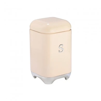 SUGAR CONTAINER EPOQUE METALLIC 11x18.8cm CREAM