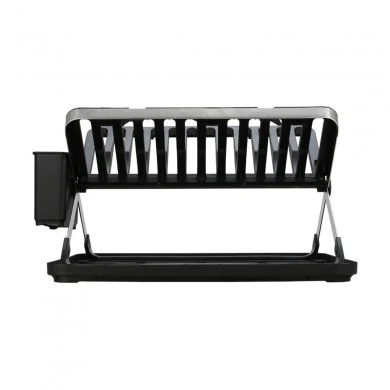 DISH RACK FOLDABLE STAINLESS STEEL 2 -TIER 48x35.4x27.2cm BLACK