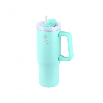 INSULATED STRAW TUMBLER XL SAVE THE AEGEAN 900ml BERMUDA GREEN