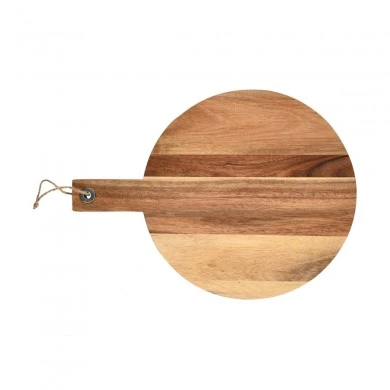 PIZZA CUTTING BOARD ALLURE WITH HANDLE &amp; HANGING ROPE 40x32x1.5cm