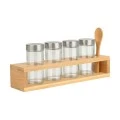 ESTIA ΔΟΧΕΙΑ ΜΠΑΧΑΡΙΚΩΝ BAMBOO ESSENTIALS ΓΥΑΛΙΝΑ ΣΕΤ 6 ΤΕΜ ΜΕ ΜΕΤΑΛΛΙΚΟ ΚΑΠΑΚΙ &amp; ΒΑΣΗ BAMBOO ΜΕ ΚΟΥ