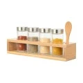ESTIA ΔΟΧΕΙΑ ΜΠΑΧΑΡΙΚΩΝ BAMBOO ESSENTIALS ΓΥΑΛΙΝΑ ΣΕΤ 6 ΤΕΜ ΜΕ ΜΕΤΑΛΛΙΚΟ ΚΑΠΑΚΙ &amp; ΒΑΣΗ BAMBOO ΜΕ ΚΟΥ