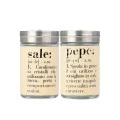 PEPPER CONTAINER ALLURE GLASS 4.8x8.2cm BEIGE