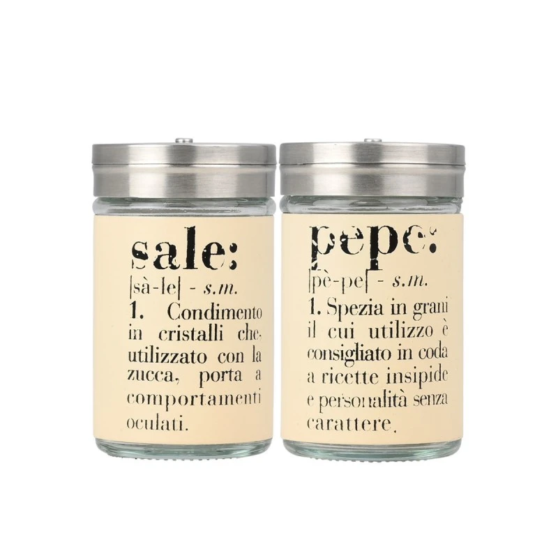 SALT CONTAINER ALLURE GLASS 4.8x8.2cm BEIGE