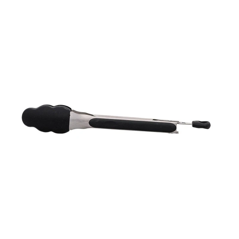 KITCHEN TONGS STAINLESS STEEL 27cm WITH SILICONE HANDLES