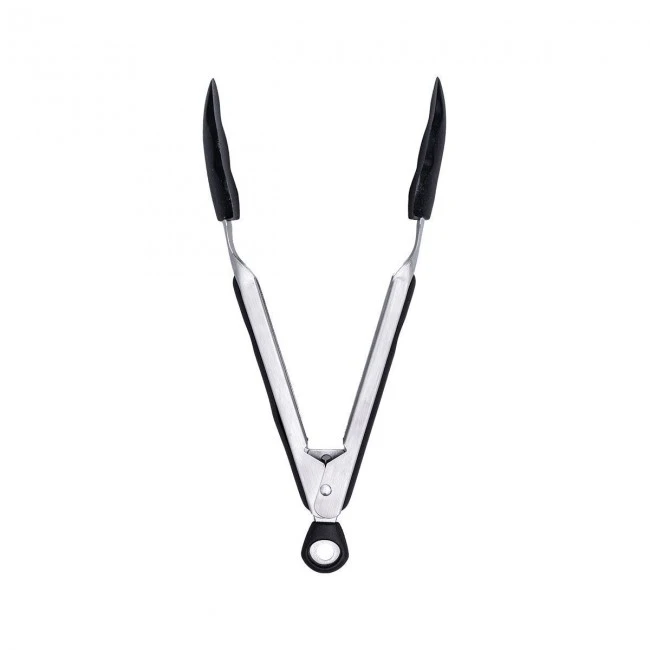 KITCHEN TONGS STAINLESS STEEL 27cm WITH SILICONE HANDLES