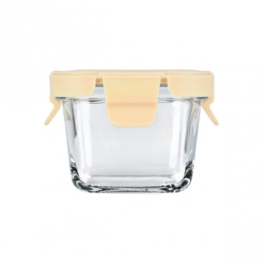 ESTIA ΦΑΓΗΤΟΔΟΧΕΙΟ CLICK&amp;SEAL ΓΥΑΛΙΝΟ 160ml 9.2x9.2x6.3cm ΜΕ ΚΑΠΑΚΙ ΠΛΑΣΤΙΚΟ IVORY