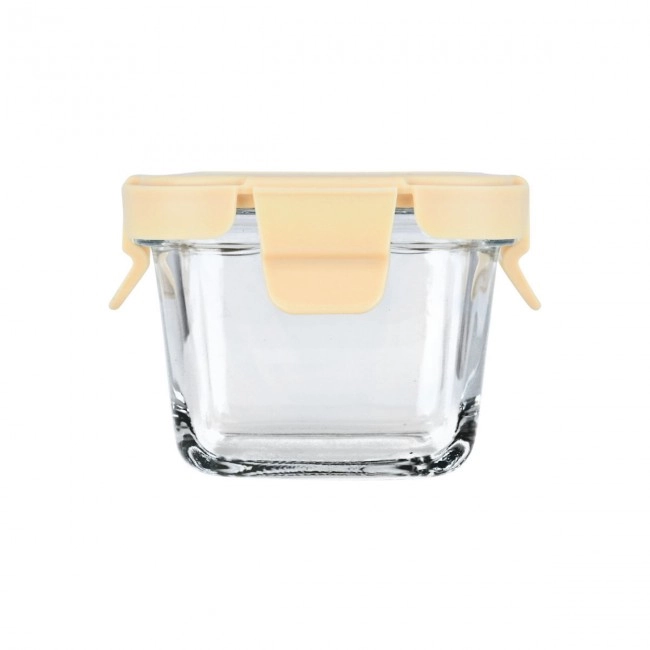ESTIA ΦΑΓΗΤΟΔΟΧΕΙΟ CLICK&amp;SEAL ΓΥΑΛΙΝΟ 160ml 9.2x9.2x6.3cm ΜΕ ΚΑΠΑΚΙ ΠΛΑΣΤΙΚΟ IVORY