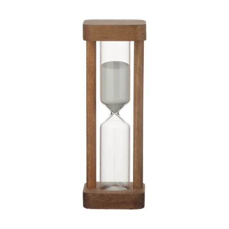 HOURGLASS ALLURE 15 MINUTES GLASS 5x14cm WITH WOODEN FRAME