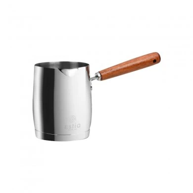 COFFEE POT MOKKA STAINLESS STEEL 345ml WITH WOODEN STEEL