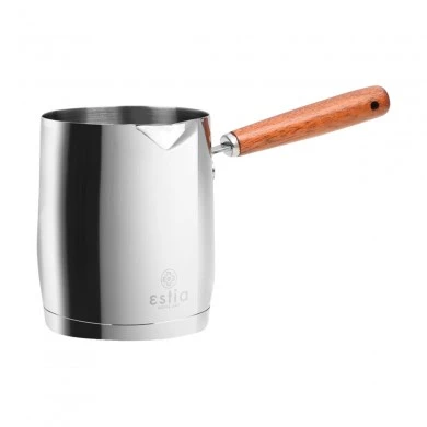 COFFEE POT MOKKA STAINLESS STEEL 530ml WITH WOODEN STEEL