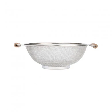 PASTA STRAINER ALLURE STAINLESS STEEL 26cm WITH WOODEN HANDLES