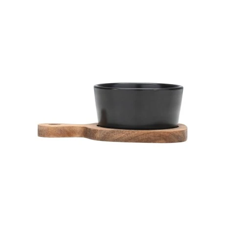 SERVING PLATE ALLURE WITH CERAMIC BOWL AND SPOON