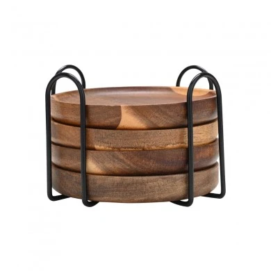 COVERS ALLURE 10x1.5cm WITH METALLIC BASE SET OF 4PCS.