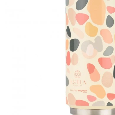 INSULATED BOTTLE TRAVEL CUP SAVE THE AEGEAN 500ml HUE PEBBLES