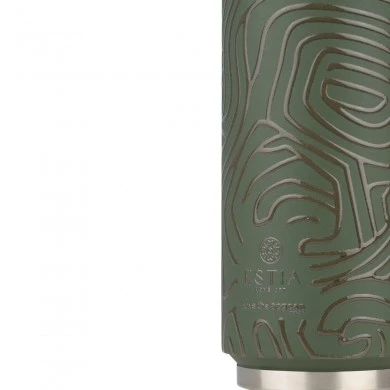 INSULATED BOTTLE TRAVEL CUP SAVE THE AEGEAN 500ml OLIVE FLOW