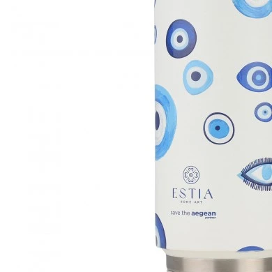 INSULATED BOTTLE  TRAVEL CUP SAVE THE AEGEAN 500ml SPIRIT OF LUCK