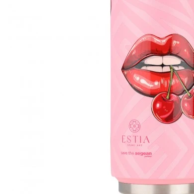 INSULATED BOTTLE  TRAVEL CUP SAVE THE AEGEAN 500ml BLUSH POP