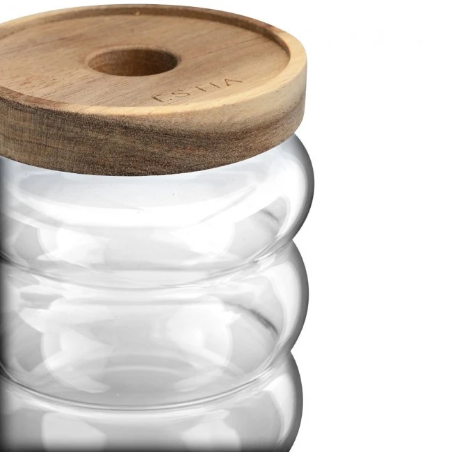 STORAGE CONTAINER ALLURE GLASS 500ml 9.5x9.5x12cm