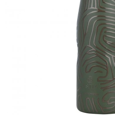 INSULATED BOTTLE TRAVEL FLASK SAVE THE AEGEAN 500ml OLIVE FLOW