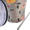 INSULATED COFFEE MUG SAVE THE AEGEAN 350ml SILVER BOTANIC