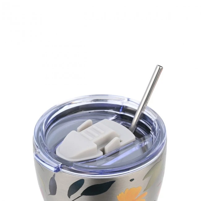 INSULATED COFFEE MUG SAVE THE AEGEAN 350ml SILVER BOTANIC