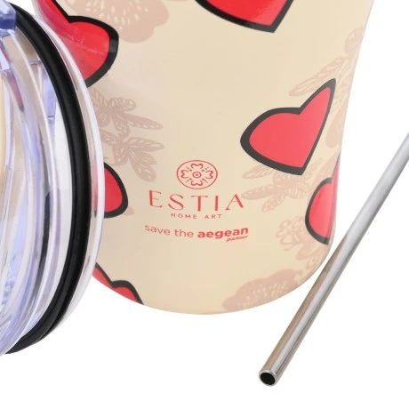 ESTIA ΘΕΡΜΟΣ COFFEE MUG SAVE THE AEGEAN 350ml TENDER LACE