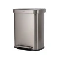 ESTIA ΚΑΔΟΣ ΑΠΟΡΡΙΜΑΤΩΝ FLATOP SOFT CLOSE 50lt ΜΑΤ ΙΝΟΞ