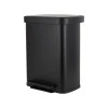 ESTIA ΚΑΔΟΣ ΑΠΟΡΡΙΜΑΤΩΝ FLATOP SOFT CLOSE 50lt ΜΑΤ ΜΑΥΡΟΣ