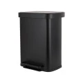 ESTIA ΚΑΔΟΣ ΑΠΟΡΡΙΜΑΤΩΝ FLATOP SOFT CLOSE 50lt ΜΑΤ ΜΑΥΡΟΣ