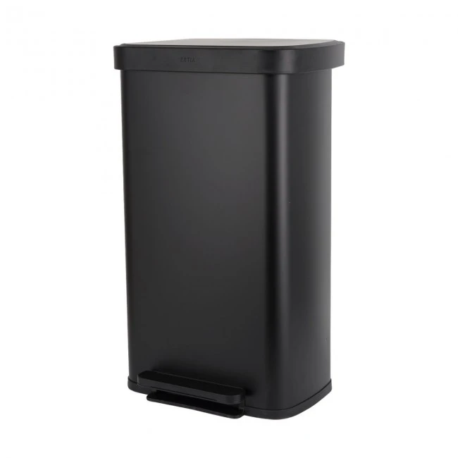 ESTIA ΚΑΔΟΣ ΑΠΟΡΡΙΜΑΤΩΝ FLATOP SOFT CLOSE 70lt ΜΑΤ ΜΑΥΡΟΣ