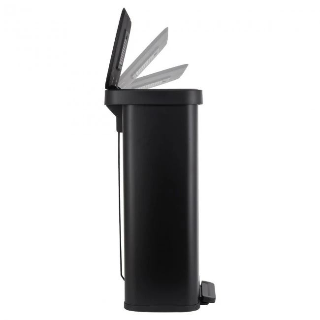 ESTIA ΚΑΔΟΣ ΑΠΟΡΡΙΜΑΤΩΝ FLATOP SOFT CLOSE 70lt ΜΑΤ ΜΑΥΡΟΣ