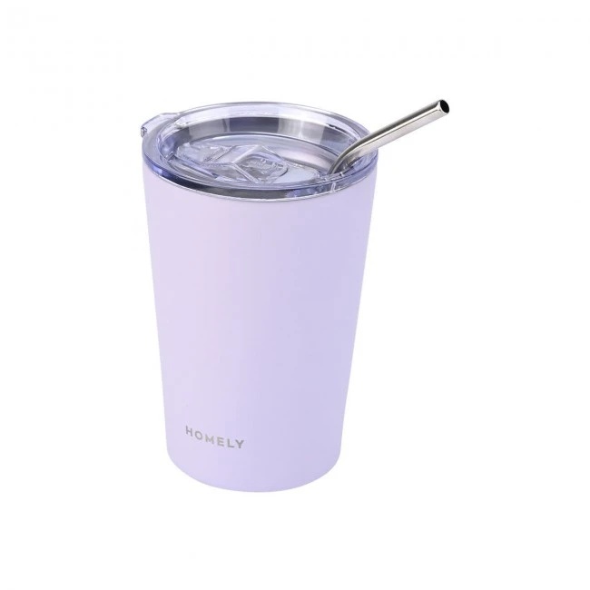 INSULATED BOTTLE MUG HOMELY 400ml LAVENDER FOG