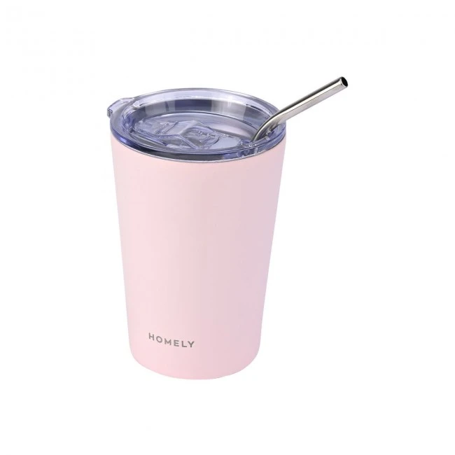 INSULATED BOTTLE MUG HOMELY 400ml ROSE QUARTZ