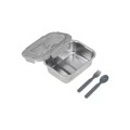 LUNCH BOX STAINLESS STEEL 1200ml WITH SPOON, FORK &amp; DIVIDER