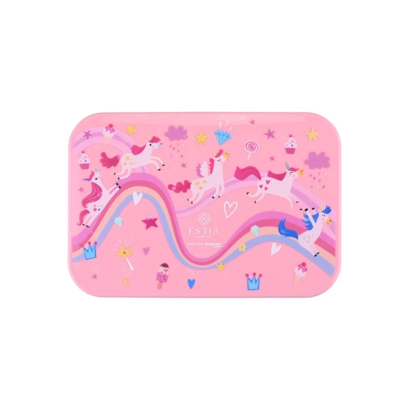 KIDS LUNCH BOX SAVE THE AEGEAN 900ml WITH 2 DETACHABLE COMPARTMENTS RAINBOW DREAMS